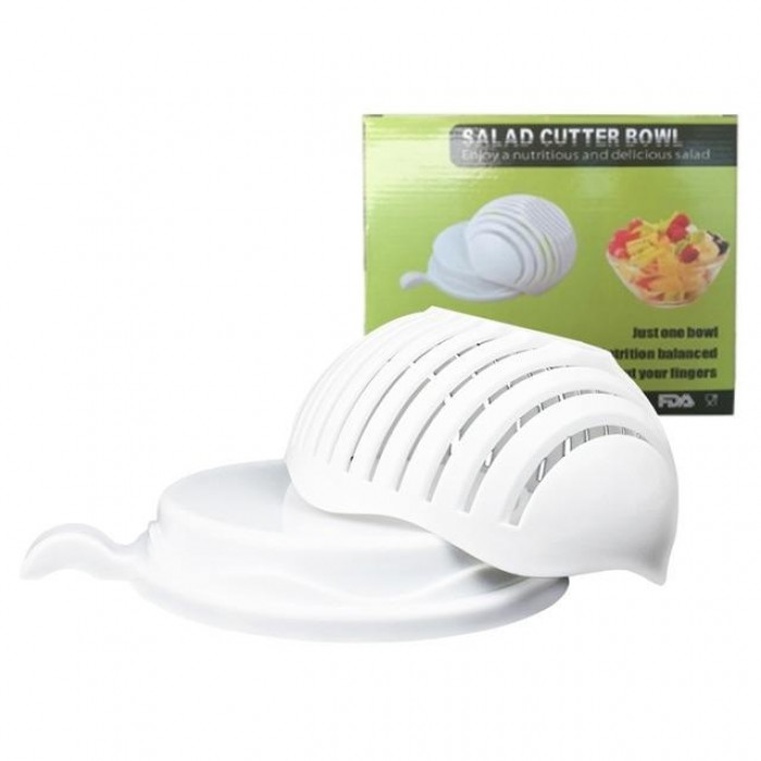 Salad Cutter Bowl - White